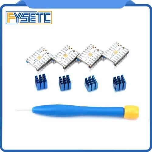 4pcs TMC2208 v1.2 Stepping Motor Mute Driver Stepstick Power Tube Built-in Driver Current 1.4A Peak Current 2A Replace TMC2100