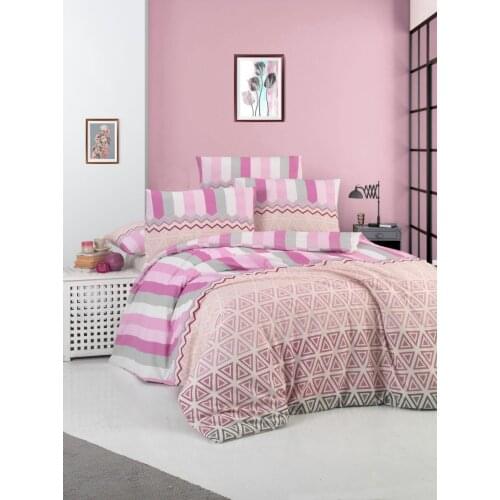 Crystal By Crown Cotton Bedding Set, Home Textile Bedding Set, Bedspread, Duvet Cover Flat Sheet Pillow Case Turkey Sonya