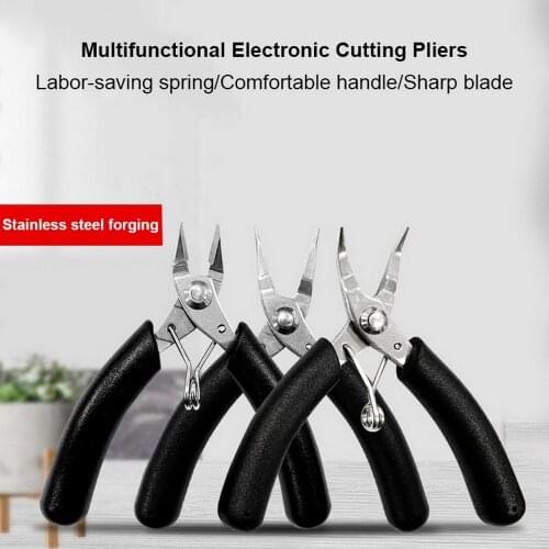 Diagonal Pliers 4 Inch Mini Wire Cutter Small Soft Cutting Electronic Pliers Wires Insulating Rubber Handle Model Hand Tools
