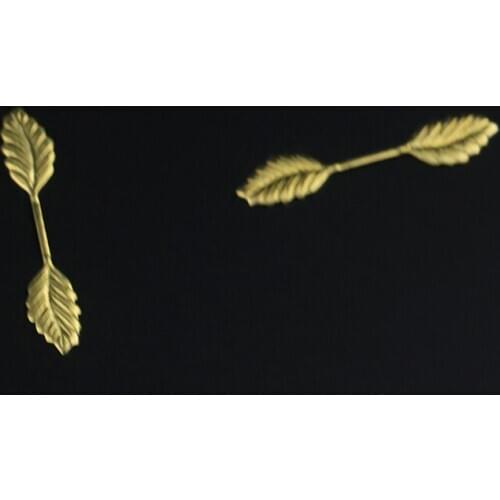 Brass 34.5*6.8*1mm minimalist non-porous leaf hairpin jewelry accessories DIY handmade materials