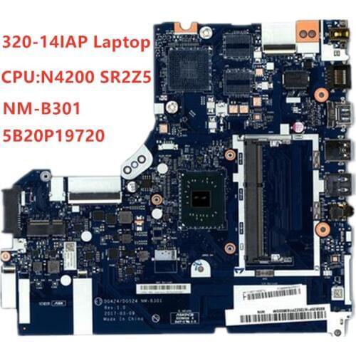 Laptop Motherboard NM-B301 For Lenovo ideapad 320-14IAP Mainboard CPU N4200 SR2Z5 DDR3 PN: 5B20P19720 100% tested ok