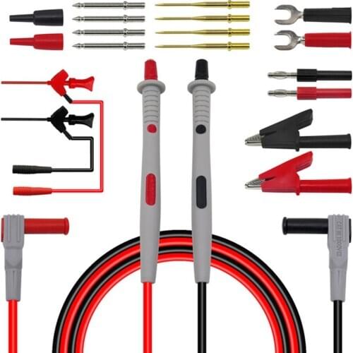 Electrical Multimeter Test Leads Set with Crocodile Clips Test Hook Test Probes Lead Professional Kit GK99
