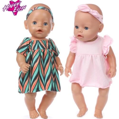 New Lovely Dress Fit For 43cm Baby Doll 17 Inch Baby Doll Clothes And Accessoires
