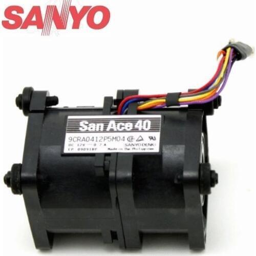 For Sanyo 9CRA0412P5M04 40x40x56 mm 4056 12V 0.7A 4Pin pwm server inverter axial Case cooling Fans