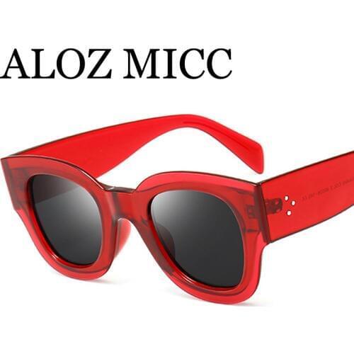 ALOZ MICC Fashion Women Square Sunglasses Hot Men Rivets Glasses Brand Designer Sunglasses For Female Oculos gafas de sol O02