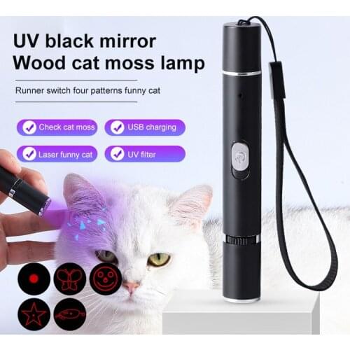 Woods Light Cat Dog Moss Light Pet Fungus Detection USB Lamp Outside The Pet Skin Disease 365UV Black Mirror UV Detection Lamp