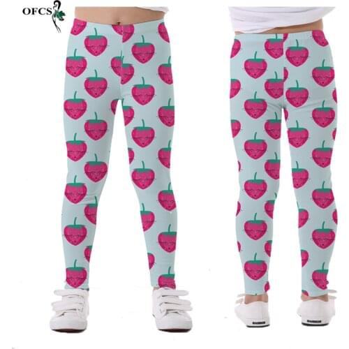 Spring Girls Leggings Flower Printed Children Trousers Girl Casual Pencil Pants Cute Toddler Kids Elastic Leggings For 5-12Years