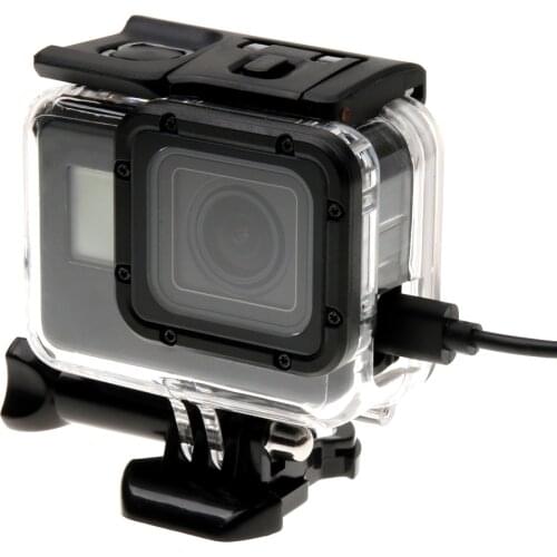Skeleton Protective case Housing Side-opening Backdoor with hole Black Out with lens glass for GoPro Hero 7 6 5 Accessories
