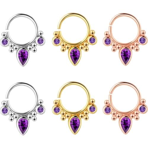 New Arrivals Cz Cartilage Hoop Earring For Women Fashion Helix Tragus Daith Conch Rook Snug Lobe Ear Piercing Jewelry