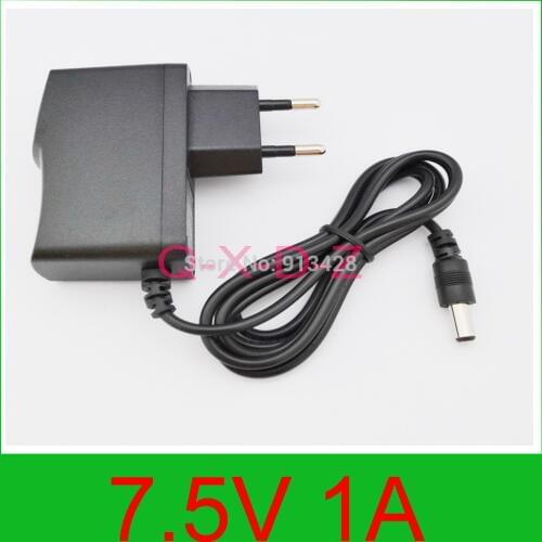 1PCS 7.5V 1A High quality AC 100V-240V Converter Switching power adapter DC 7.5V 1A 1000mA Supply EU Plug DC 5.5mm x 2.1mm