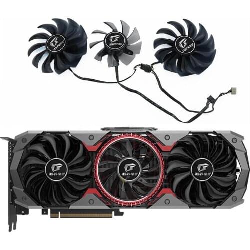 3PCS 75MM 85MM 4PIN DC 12V RTX2060 GPU FAN For Colorful iGame GeForce RTX 2060/2070/2080/2080Ti/GTX 1660ti/1660 Video Card Fans
