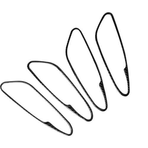 4pcs/set Car Inner Door Handle Sticker Cover Carbon Fiber Decor Replacement For Alfa Romeo Giulia 2017-2019