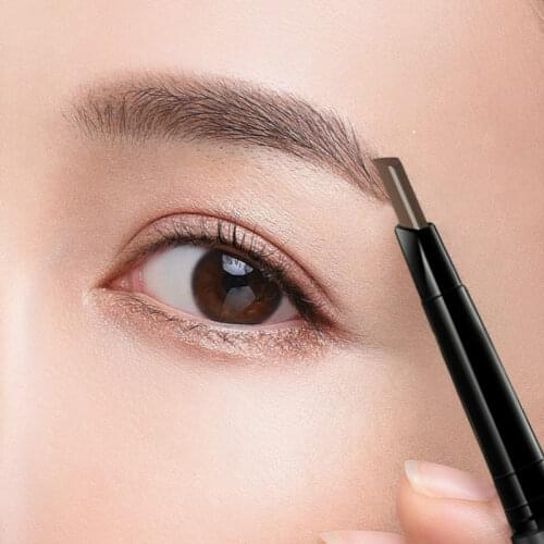New 4 Color Eyebrow Pencil Natural Waterproof Rotating Automatic Eyeliner Eye Brow Pencil with Brush Beauty Cosmetic Tool
