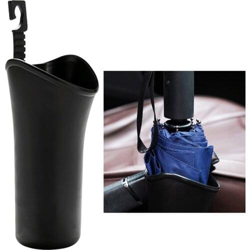 Auto Car Umbrella Holder Storage Box Case Garbage Can Hanging Organizer Black