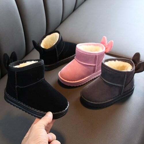 Fashion Plush Warm Children Winter Ankle Boots For 3 4 5 6 7 8 9 10 11 12 Year 2021 Girls Kids Snow Boots Female Child Shoe