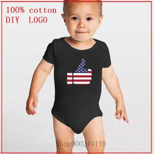 Designs Newborn Thumbs Up USA Baby Bodysuit Summer High Quality Short Sleeved Roupas de bebe Clothing Sets 0-24M for Kids Gifts