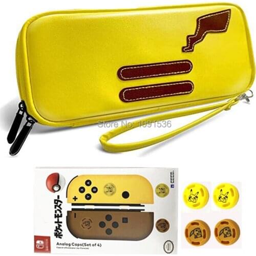 Travel Case Carrying Storage Bag with Handle For Nintend Switch Joystick Grip Cap For Nintend Switch Joy-Con&Accessories