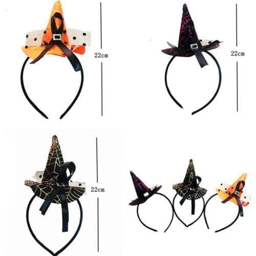 Mini witch hat headband cobweb dots veil cap Easter halloween fancy dress costume accessory Party headdress scary presents