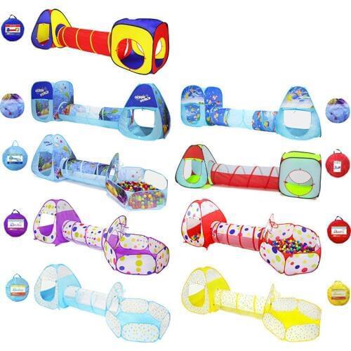 2018 New Baby tent for kids foldable toys children plastic house game Tents play inflatable tent yard Ball Pool Christmas Gift