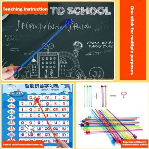 Finger Reading Sticks Preschool Teaching Tools Bendable Sticks Teaching Aids Educational Learning Colorful Toys Children Study