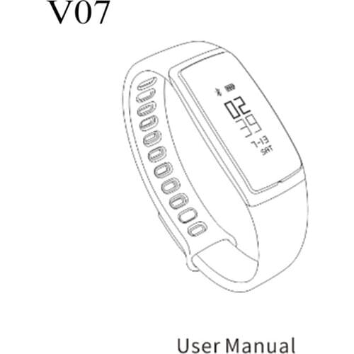 [ English User Manual ] Complete Guider for V07 Heart rate Blood pressure monitor Smart Bracelets Smartband