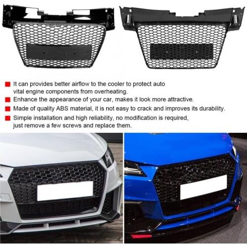 For TTRS Style Car Front Bumper Mesh Car Front Grille Racing Grill for Audi TT/TTS 8J 2006-2014 Car Mesh