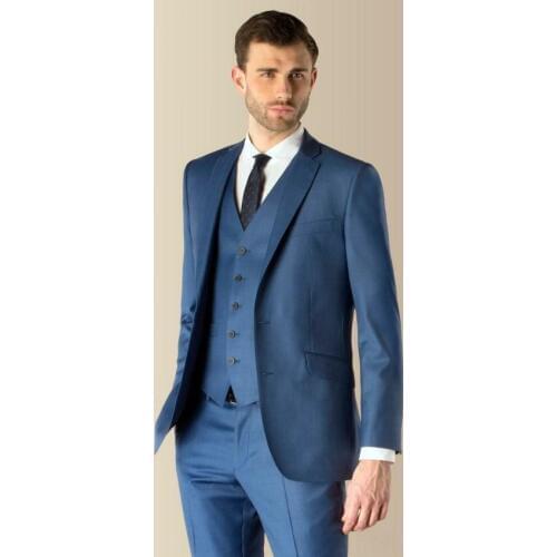 New Arrival Groom Tuxedo Two Buttons Groomsmen Notch Lapel Wedding/Dinner Suits Best Man Bridegroom (Jacket+Pants+Tie+Vest) B510