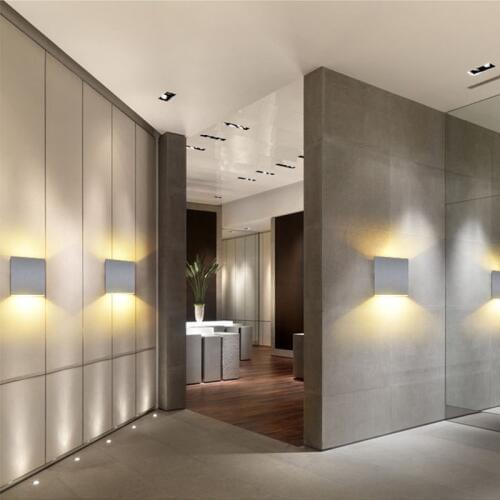 DONWEI 12W LED Aluminium Wall Light Indoor Decor Simple Wall Sconce LED Wall Lights Bedroom Stairs Corridor Lamp AC110V/220V