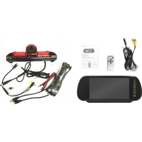 LED IR Brake Light Rear View Reversing Parking Camera & 7 Inch Monitor Kit for Fiat Ducato For Citroen Relay for Peugeot
