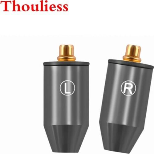 Thouliess 1Pair Jack L/R MMCX Black Earphone Pin Plug For MMCX UE900 SE535 SE215 W10 W20 W30 Gold Plated Connector