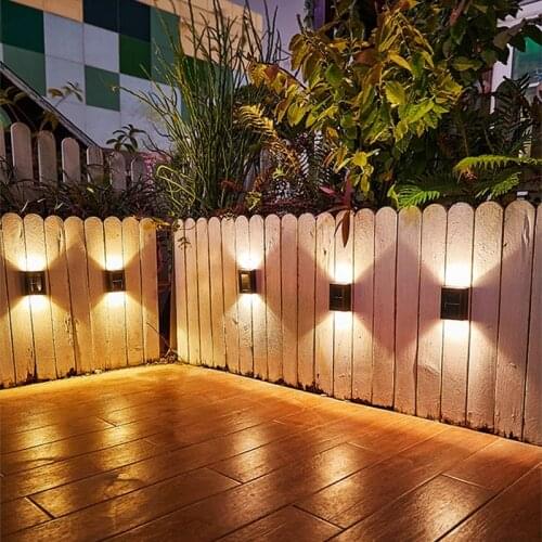 2/4 Solar Led Light Outdoor Waterproof Street Garden Powered Wall Lamp Flood Fixture Decoration Home Lighting External Sconce