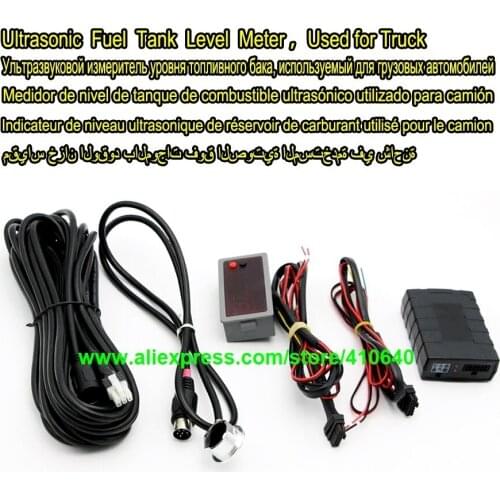 Ultrasonic Fuel Level Sensor With Display For Water Diesel Petro Palm Oil Used to Monitor Truck Fuel Consumption Tank Level