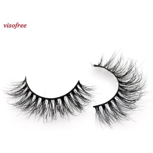 Visofree Eyelashes 3D Mink Lashes Crossing Mink False Eyelashes Hand Made Full Strip Eye Lashes cilios naturais 15
