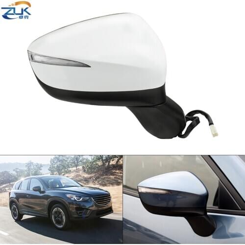 ZUK Exterior Door Rearview Mirror Assy For Mazda CX-5 2015 2016 With Electric Angle Adjust Folding Heating Blind Spot Monitoring