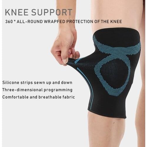 1PCS Cycling Elastic Sports Leg Knee Support Brace Wrap Hiking Running Fitness Knee Pad Protector Leg Compression Safety Pad