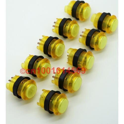 10pcs 5V New Reyann LED Illuminated Arcade LED Light Exit Button For Raspberry Pi 1/2/3/3B Retropie Arcade DIY Project - Yellow