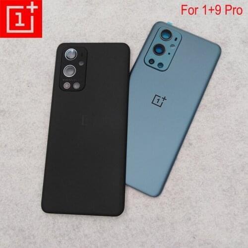 100% Original Back Battery Cover For Oneplus 9 Pro Rear Panel Door Housing Case Replacement Parts For 1+ 9Pro & Camera Lens+Logo
