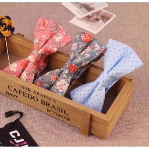 16colors high quality new fashion designers men and women bow tie cotton print floral for wedding party bowtie 10pcs/lot