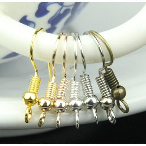 200pcs/lot 18mm DIY Earring Findings Earrings Clasps Hooks Fittings DIY Jewelry Making Accessories Iron Hook Ear wire Jewelry