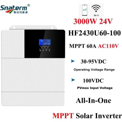 3000W/3KW MPPT Off grid Solar PV Power inverter DC24V to AC110V/220V SR-HF2430U60 For solar dc to ac pure sine wave power system