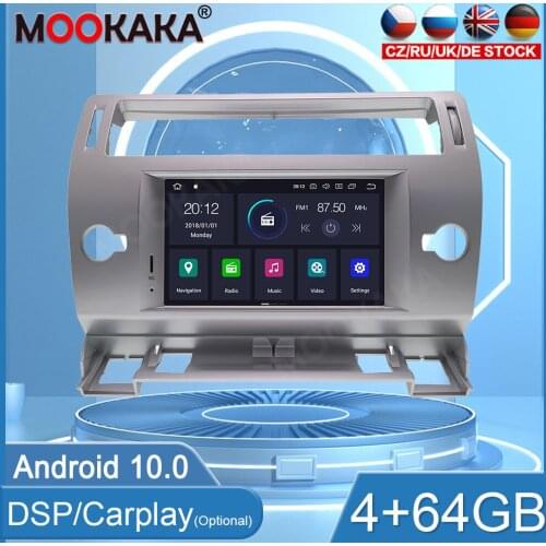 4+64GB Android 10.0 For Citroen C4 Quatre Triumph Stereo Headunit Multimedia Player Auto Radio Car GPS Navigation WIFI DSP BT