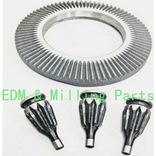 4pcs CNC 3-Jaw Chuck Bevel Gear & Scroll Scroll Pinion Set for 3-Jaw Chuck Series For Wire Cutting Mill Part