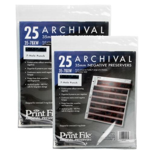 50pcs Archival 35mm Size Negatives Pages Holds 7 Strips of 6 Frames Print File