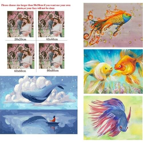 5D Diy Diamond Painting Animal Whale Anime Painting Living Room Bedroom Wall Cross Stitc Mosaic Undersea Adventure Home Decora