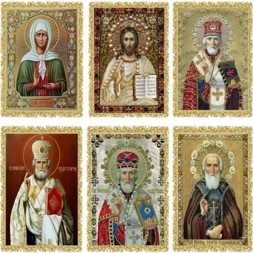 2020 Saint Sergius of Radonezh Diamond Mosaic Religion DIY 5D Diamond Embroidery Classic Craft Crystal Bead Drill Orthodox fc127
