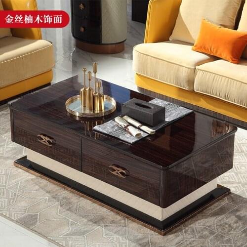 Australian and American famous house postmodern Italian square tea table combination living room size apartment