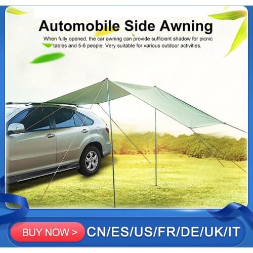 Car Awning Camping Side Car Roof Top Tent Shelter Waterproof UV Portable Awning Camping Tent Automobile Rooftop Rain Canopy