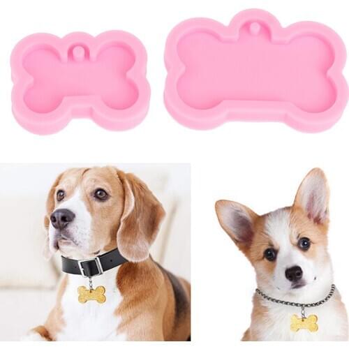Shiny Dog Bone Shape Silicone Mold For Key Chain Pendant Moulds Suitable For Clay DIY Jewelry Making Epoxy Resin Mold