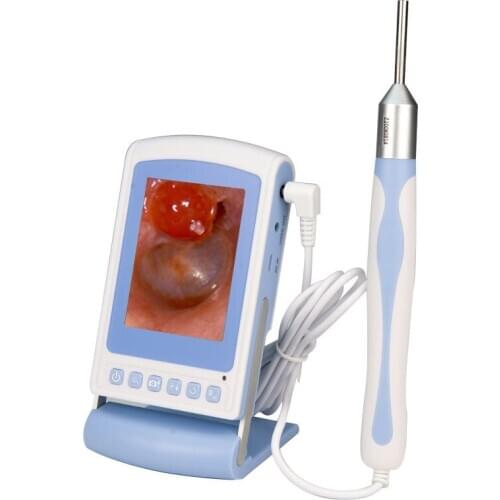 3.9mm USB Digital Microscope Otoscope Ear Endoscope Nose Throat Detector with 3 Inch LCD Display 4 LED Illuminated Magnifier 6x