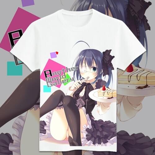Japanese Anime Love Chunibyo & Other Delusions Cosplay T Shirt Cartoon Takanashi Rikka Printed Summer T-Shirt Casual Top Tee